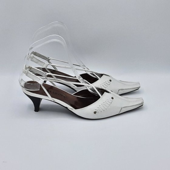 Slingback San Marina blanc de seconde main