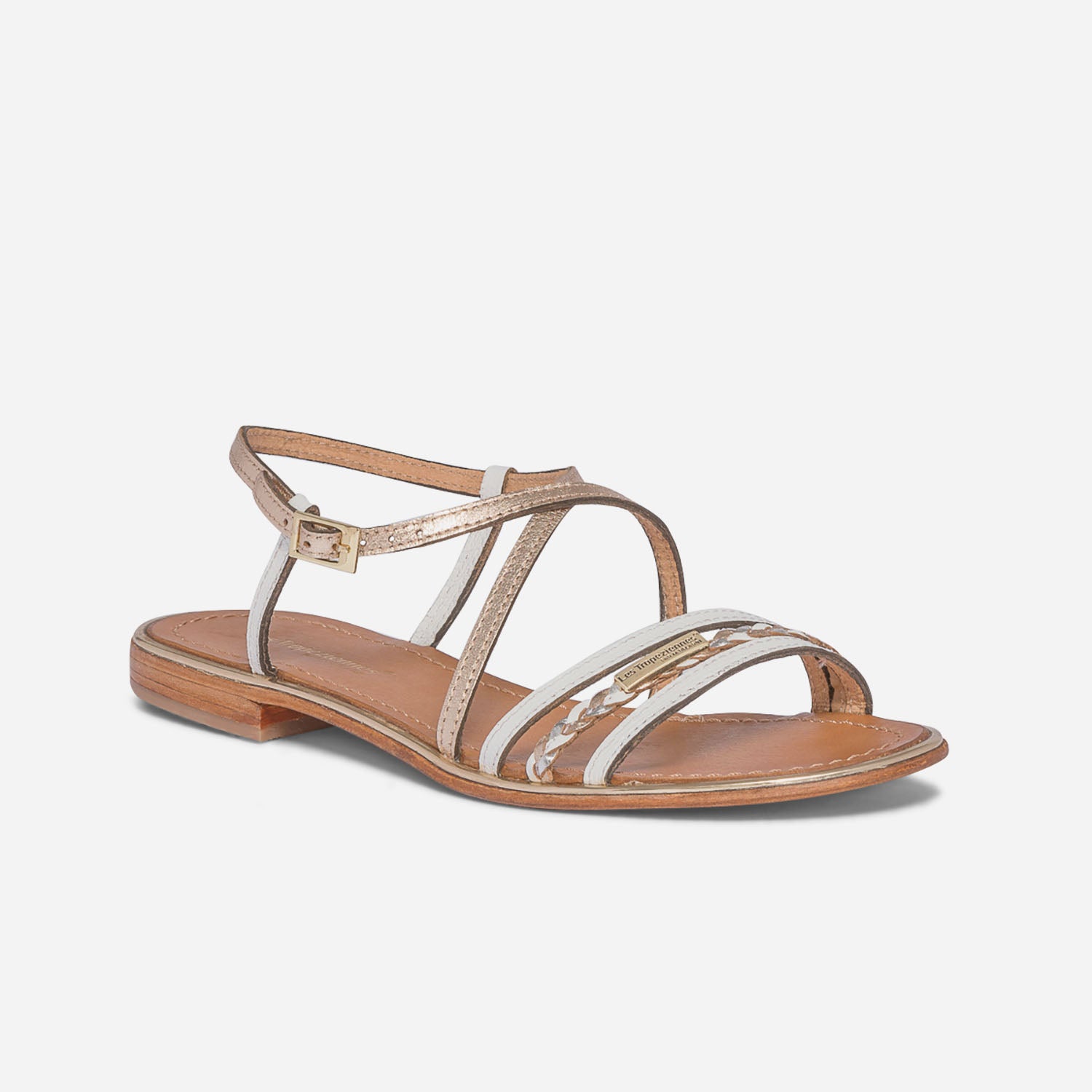 Sandales TROPEZIENNES blanches et dorées
