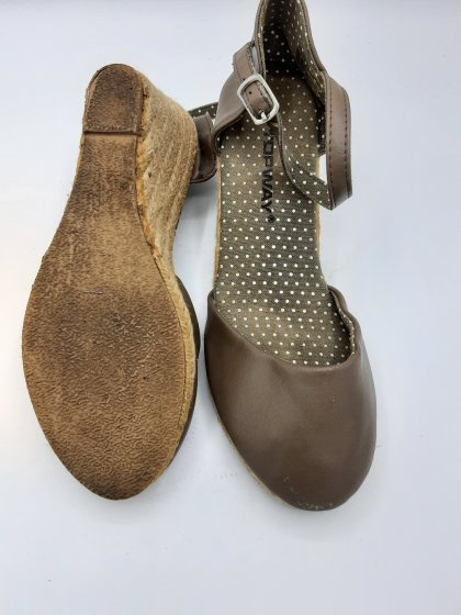 espadrilles taupe marque topway de seconde main