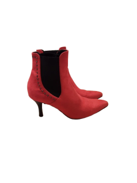 Bottines a talon angela thompson rouge de seconde main