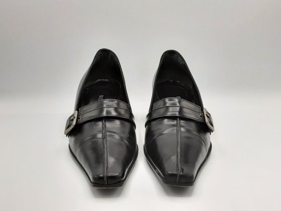 Kitten Heel à boucle noir à bout carré NATACHA T36 de seconde main
