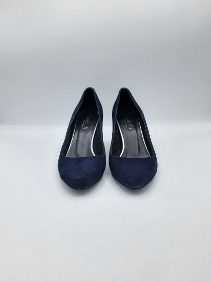 Escarpins en nubuck marine de seconde mains