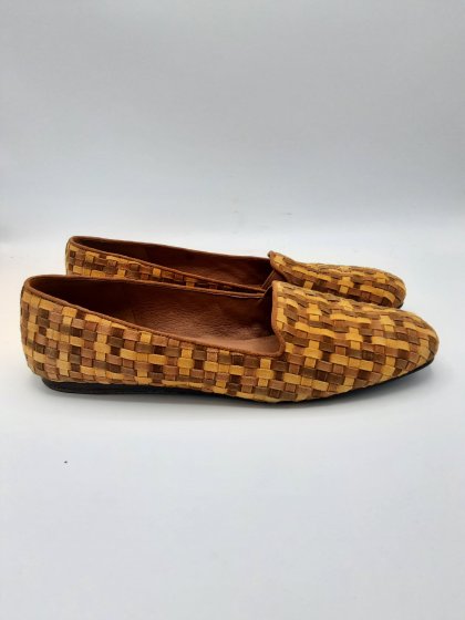 Mocassin What For marron tressée de seconde main