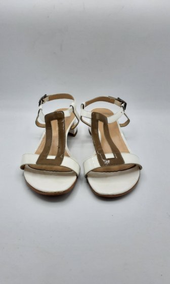 sandales à talon blanche