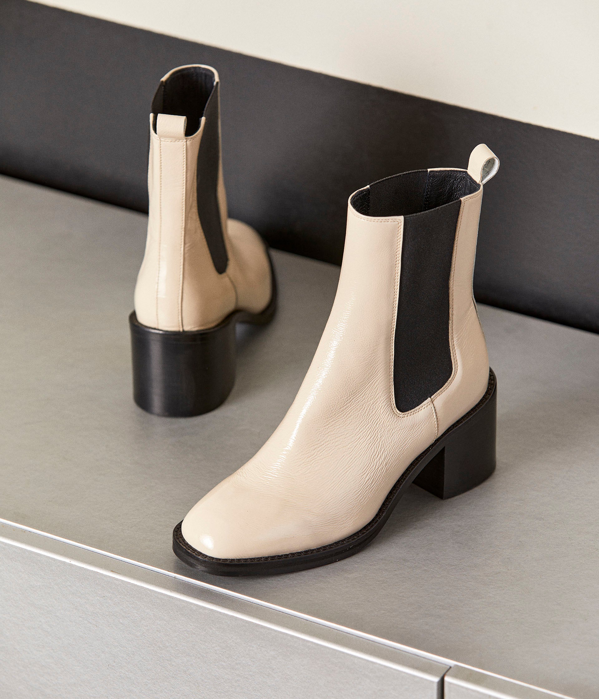 BOOTS À TALON OPHELIA OFF WHITE