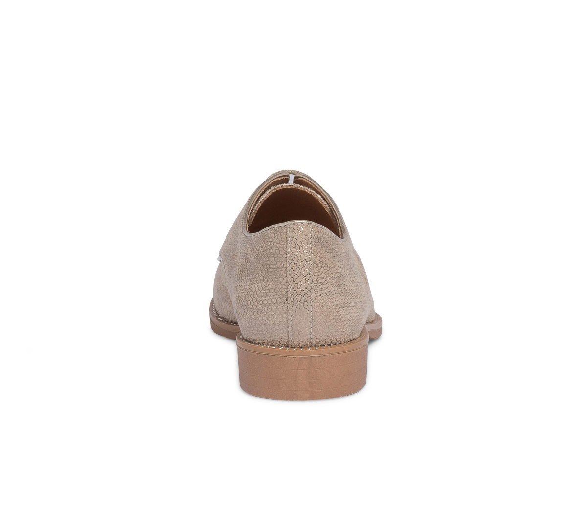 Derby beige suédé effet python