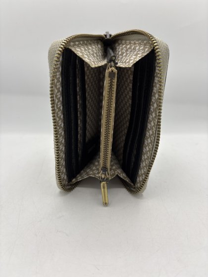 Porte-monnaie MILA LOUISE beige et noir de seconde main