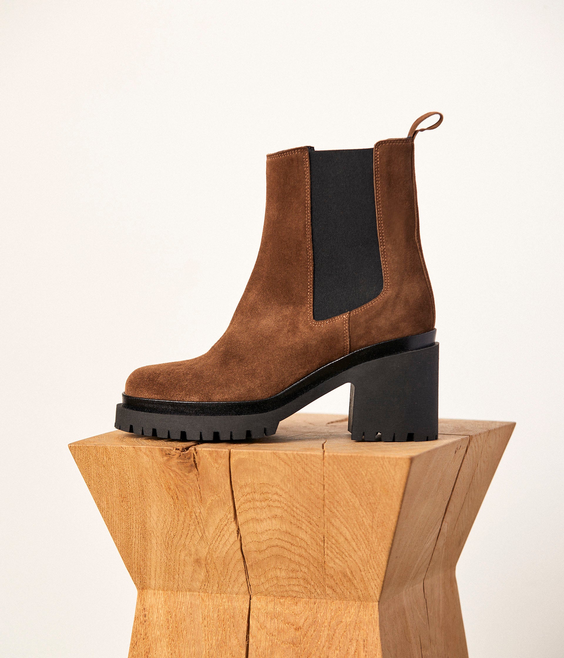 BOOTS À TALON CANDICE TAUPE