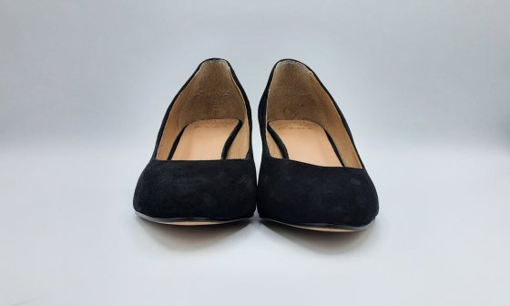 Escarpin en cuir nubuck noir de seconde main