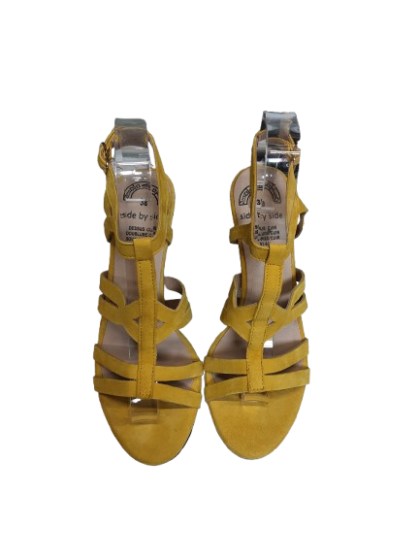 Sandales cuir jaune - Side By Side - T38 de seconde main