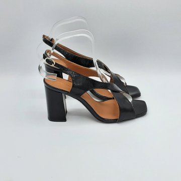 Sandales Mellow Yellow noires de seconde main