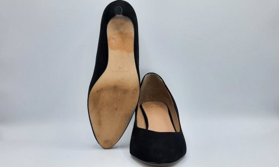 Escarpin en cuir nubuck noir de seconde main
