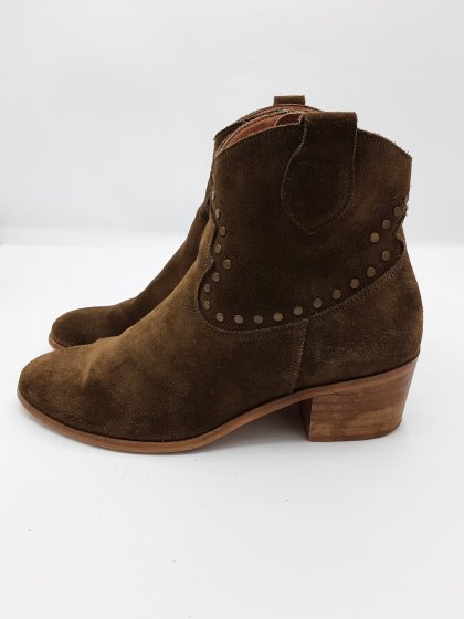 Bottines à talons kaki TEXTO Seconde main