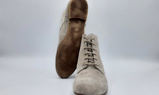 Bottine à lacets taupe de seconde main