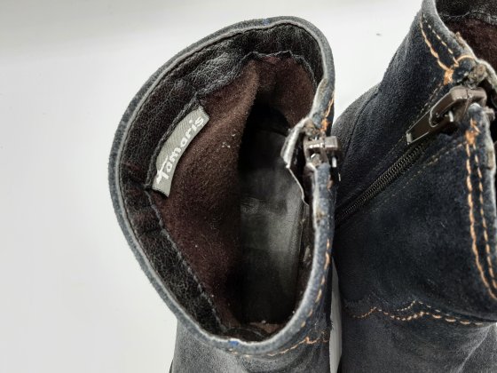 Boots tamaris bleu de seconde main