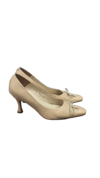 Escarpin beige bout pointue en cuir