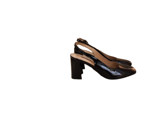 Escarcarpins a talons noir vernis de seconde main