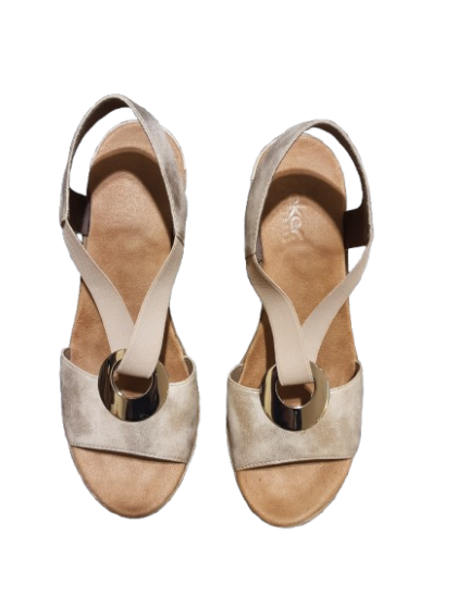 Sandales compensées beige RIEKER De Seconde Main