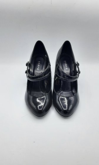 Babies noir vernis à talon aiguille
