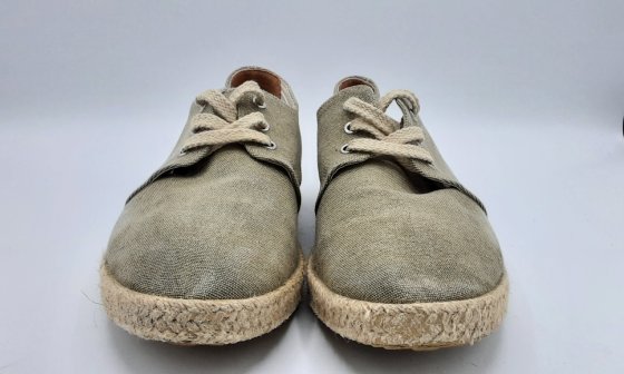 Espadrilles kaki en toile de seconde main