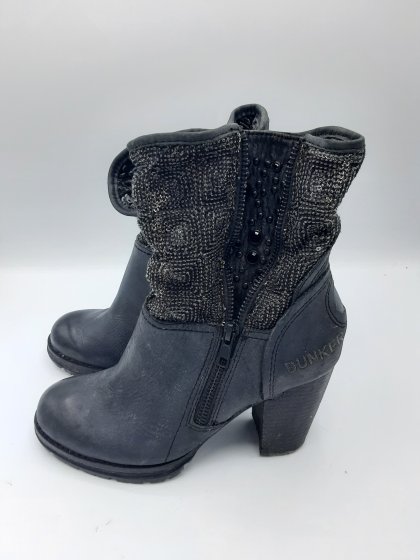 boots talon Bunker noir de seconde main