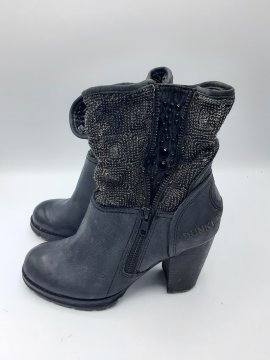 boots talon Bunker noir de seconde main