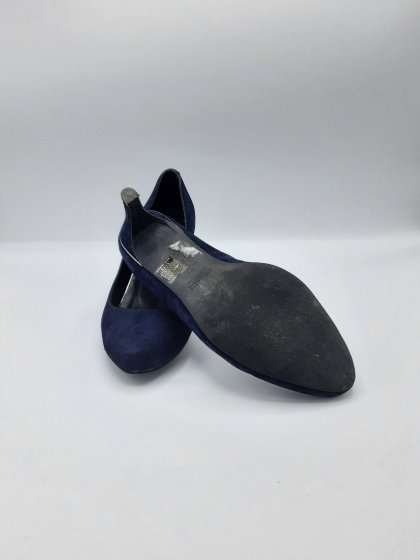 Escarpins en nubuck marine de seconde mains