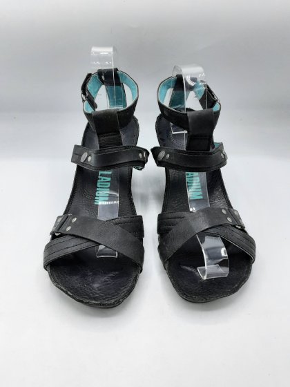 Sandales compensées PALLADIUM noires de seconde main