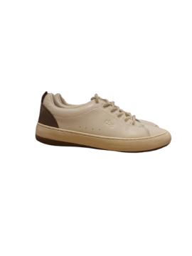 Basket TBS blanc/kaki cuir T35 de seconde main