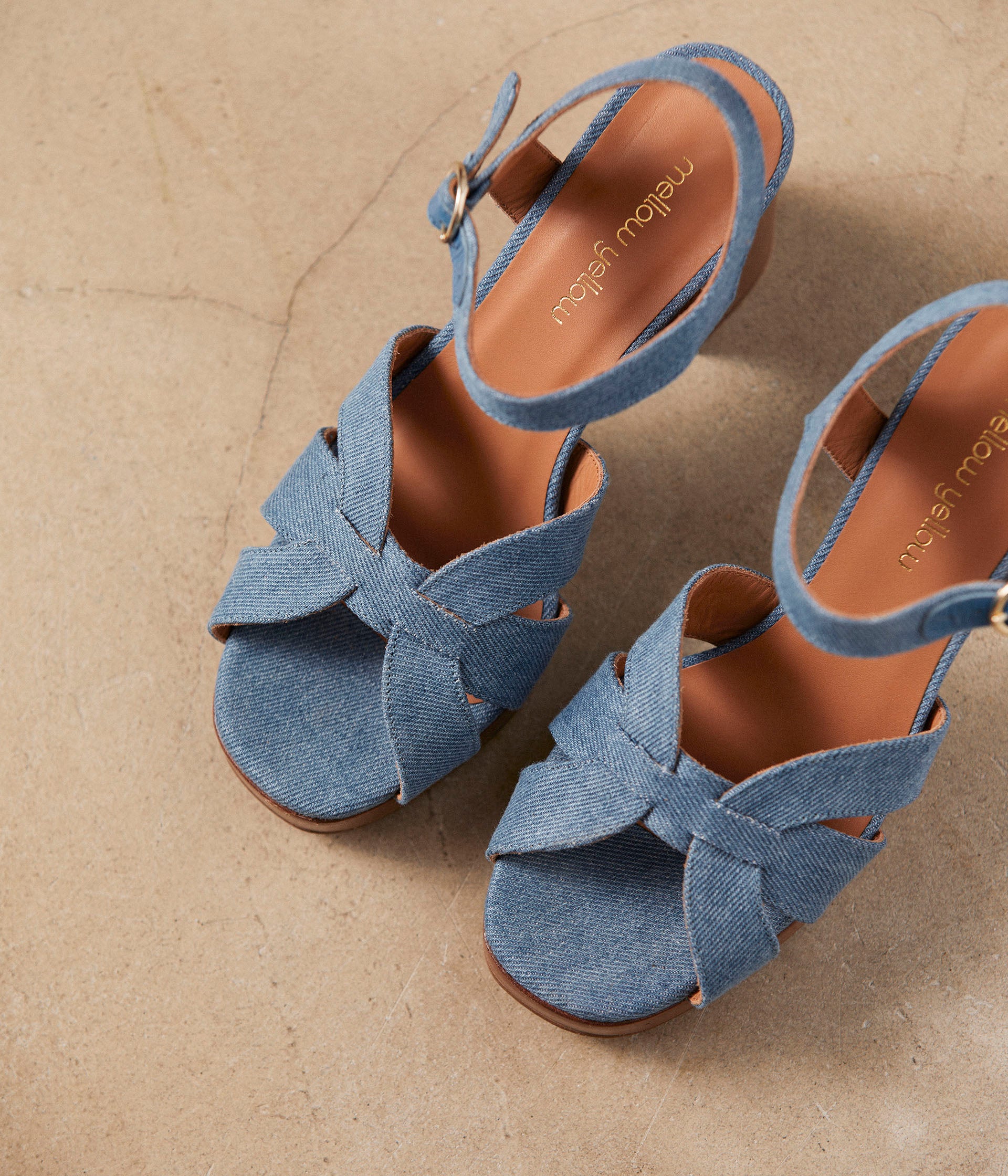 SANDALE À TALON LAURE DENIM