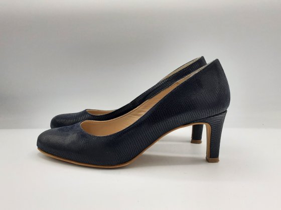 Escarpin marine cuir ANDRE T37 de seconde main