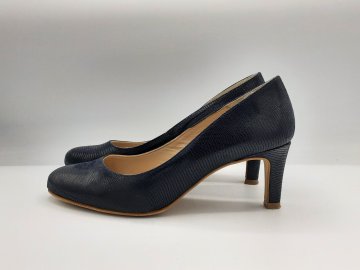 Escarpin marine cuir ANDRE T37 de seconde main