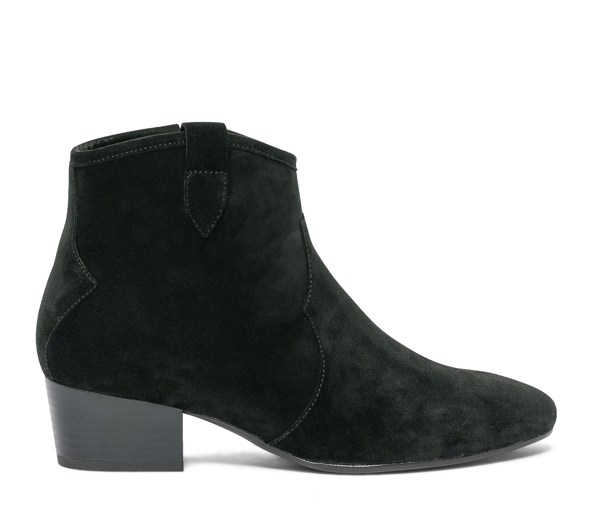 Boots western ERAM FLEX noir en cuir velours éco-conçu