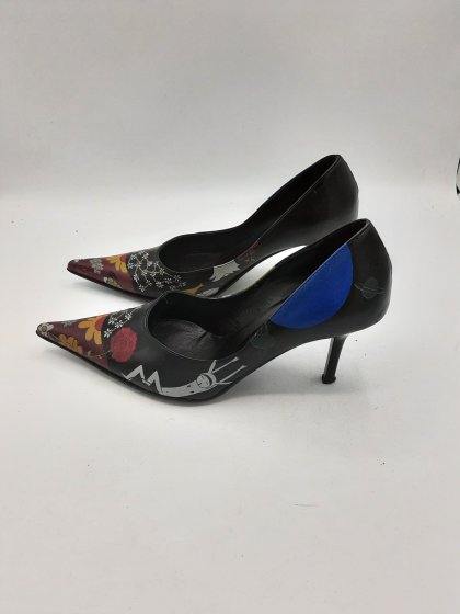 ESCARPIN CUIR NOIR TRE X TRE DE SECONDE MAIN