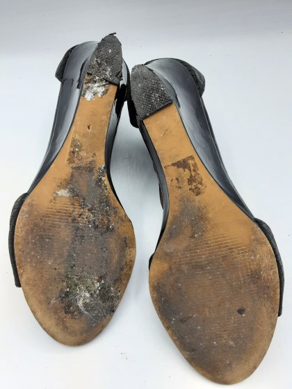 Sandales compensées ERAM noires de seconde main