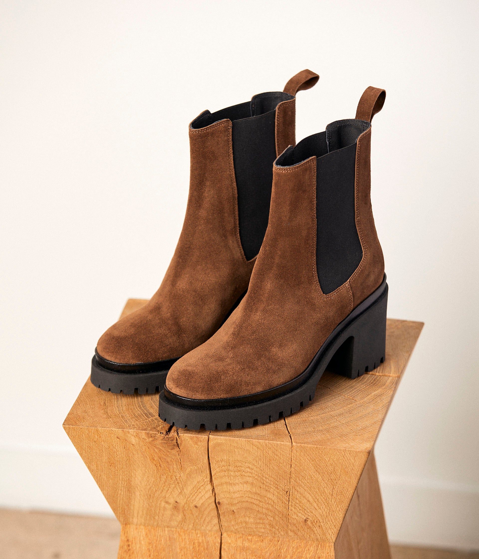 BOOTS À TALON CANDICE TAUPE