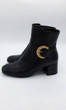 Bottines noires boucle or pointure 36