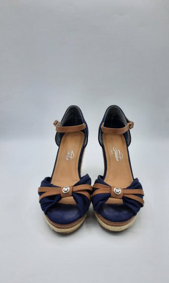 Sandales compensées Tom Taylor bleu de seconde main