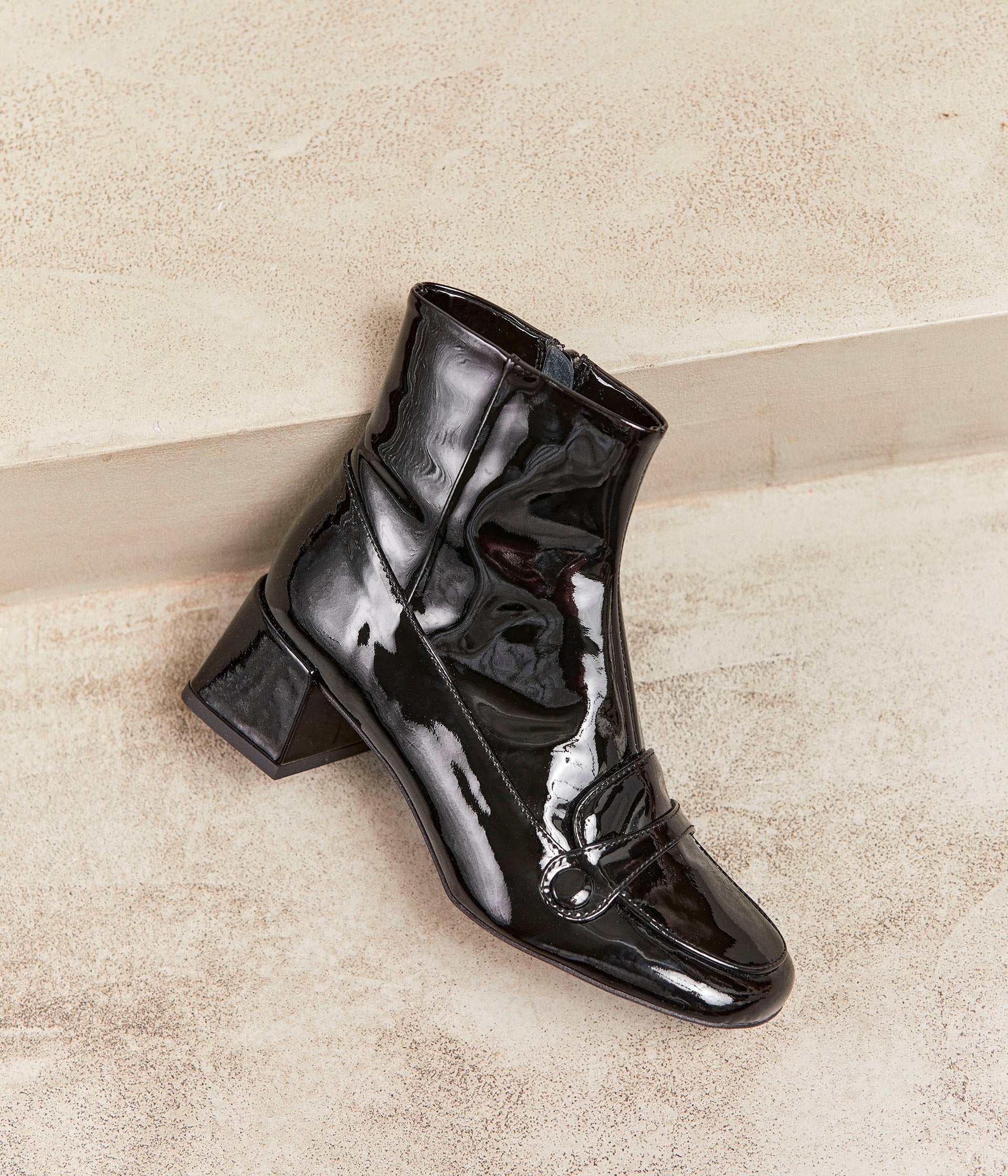 BOOTS À TALON ANATOLINE NOIR