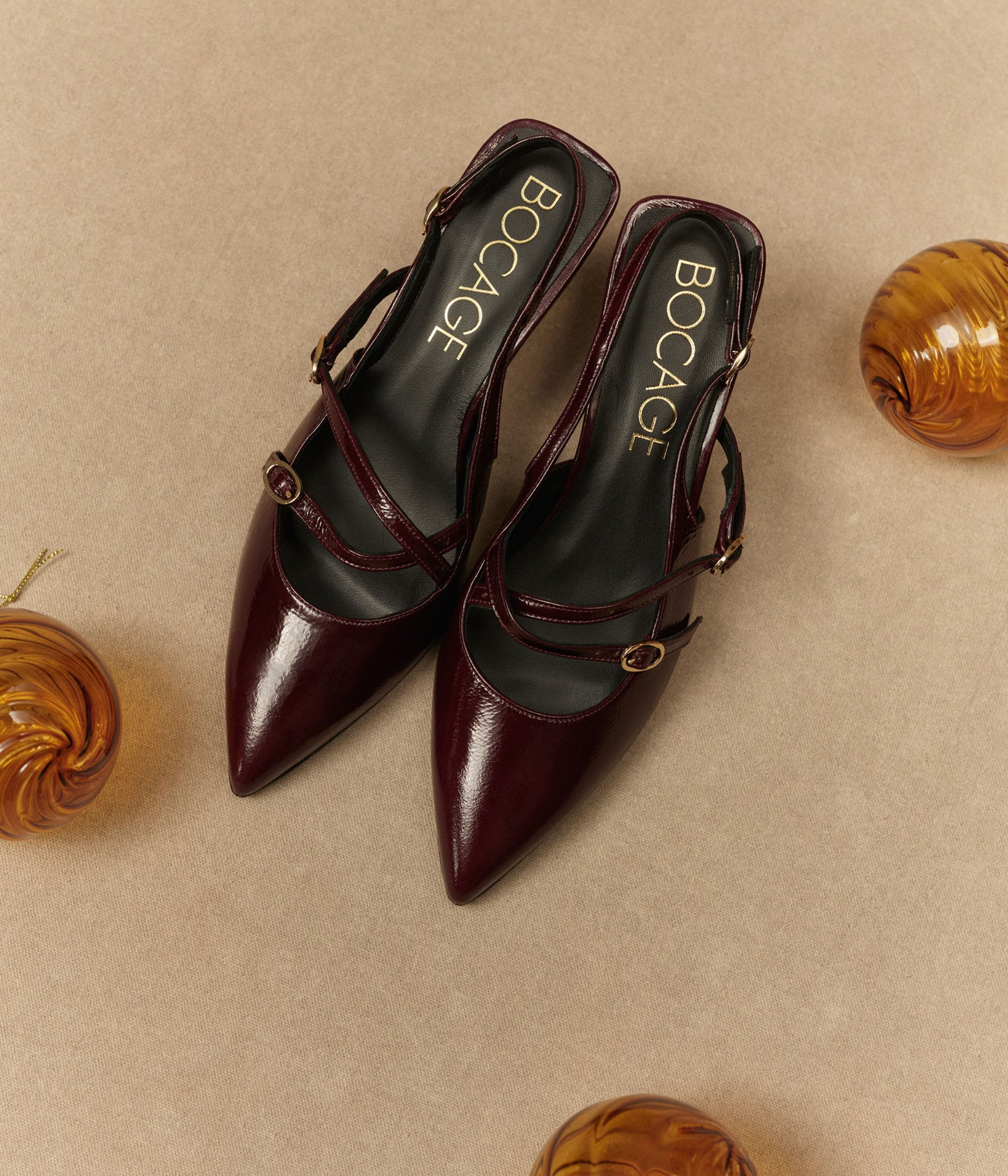 SLINGBACK DELPHIE LIE DE VIN