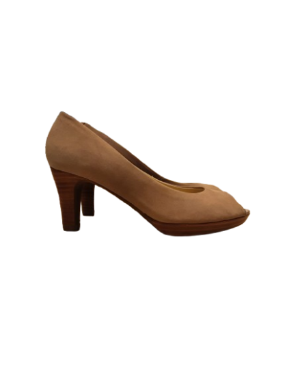 Escarpin open toe nubuck taupe FUGITIVE- T.37 de seconde main