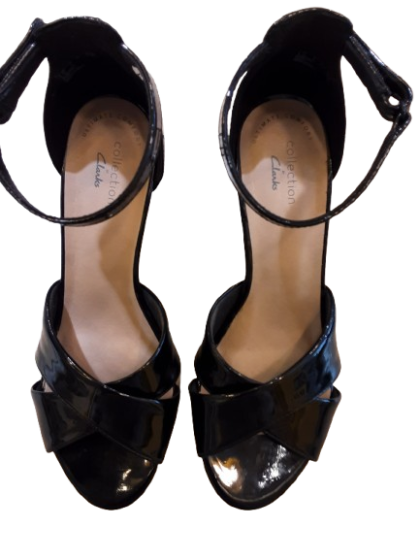 Sandales a talons noir CLARKS  De Seconde Main