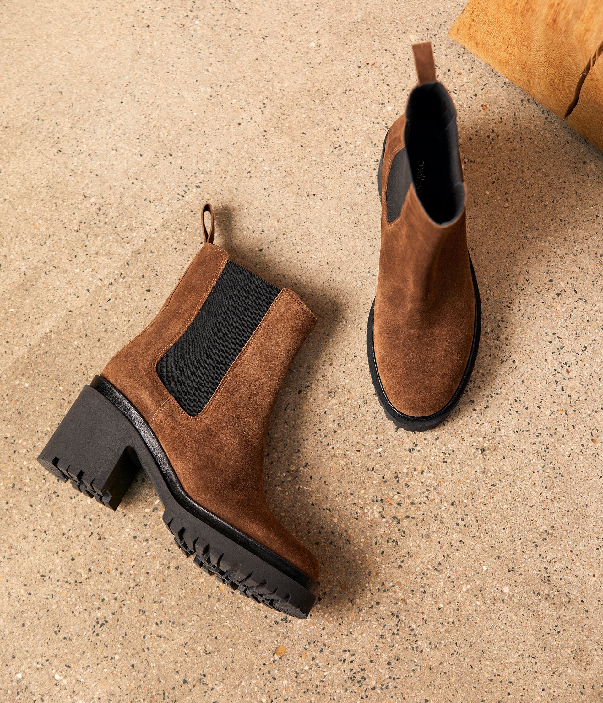 BOOTS À TALON CANDICE TAUPE