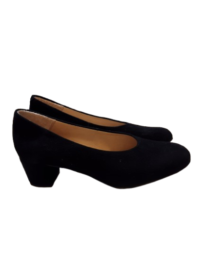 Escarpin en cuir velours noir de seconde main