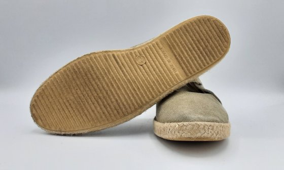 Espadrilles kaki en toile de seconde main