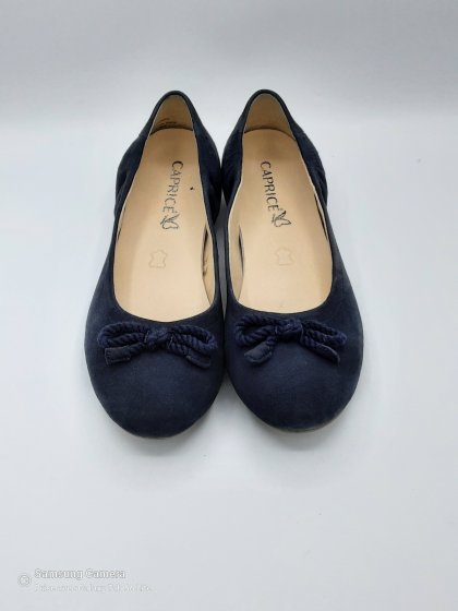 Ballerine bleue marine en cuir - CAPRICE - T37 de seconde main