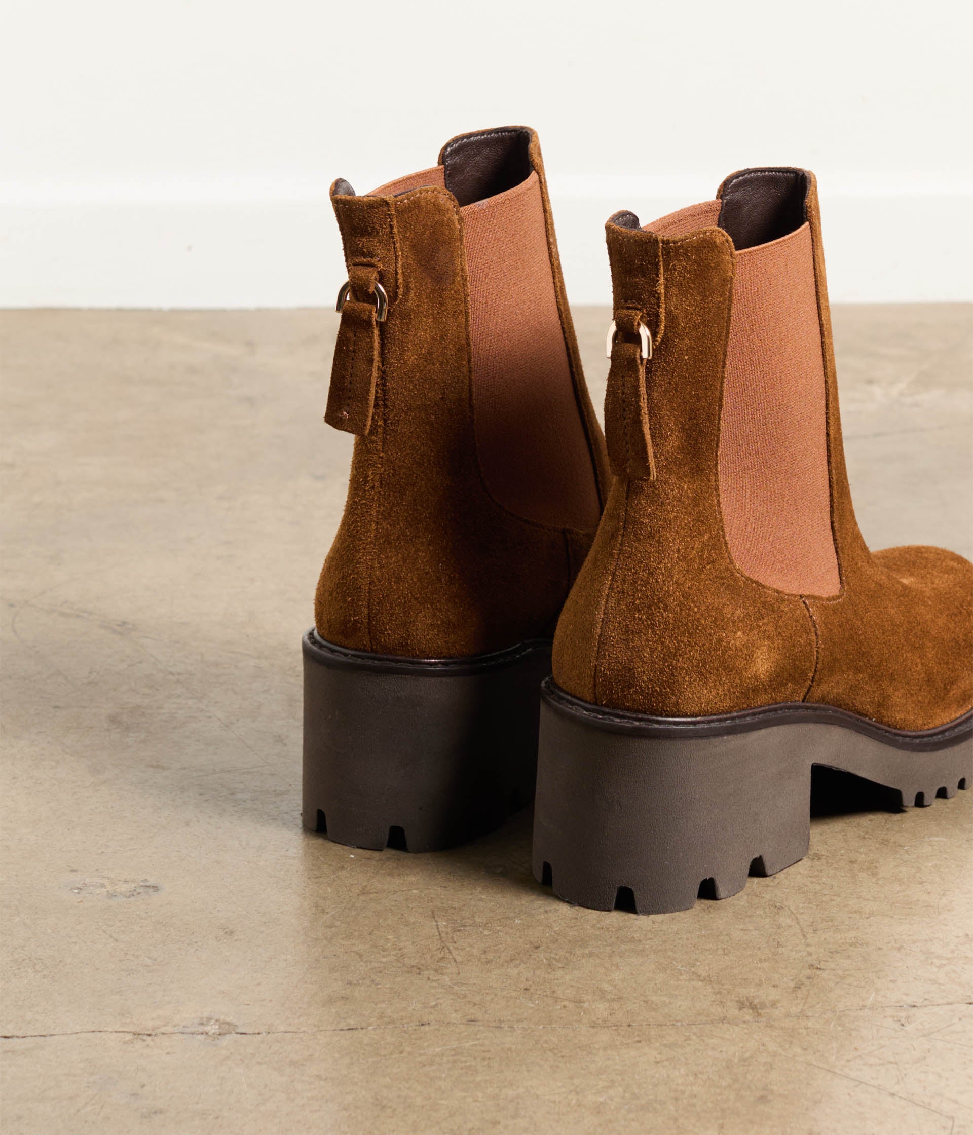 BOOTS À TALON ALPHA CAMEL