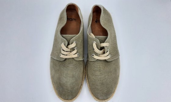 Espadrilles kaki en toile de seconde main