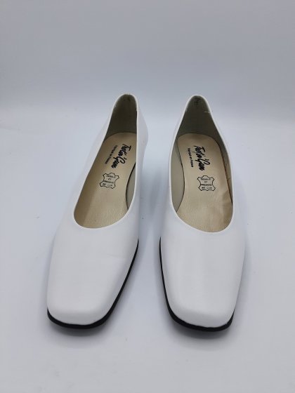 escarpin blanc talon carre de seconde main