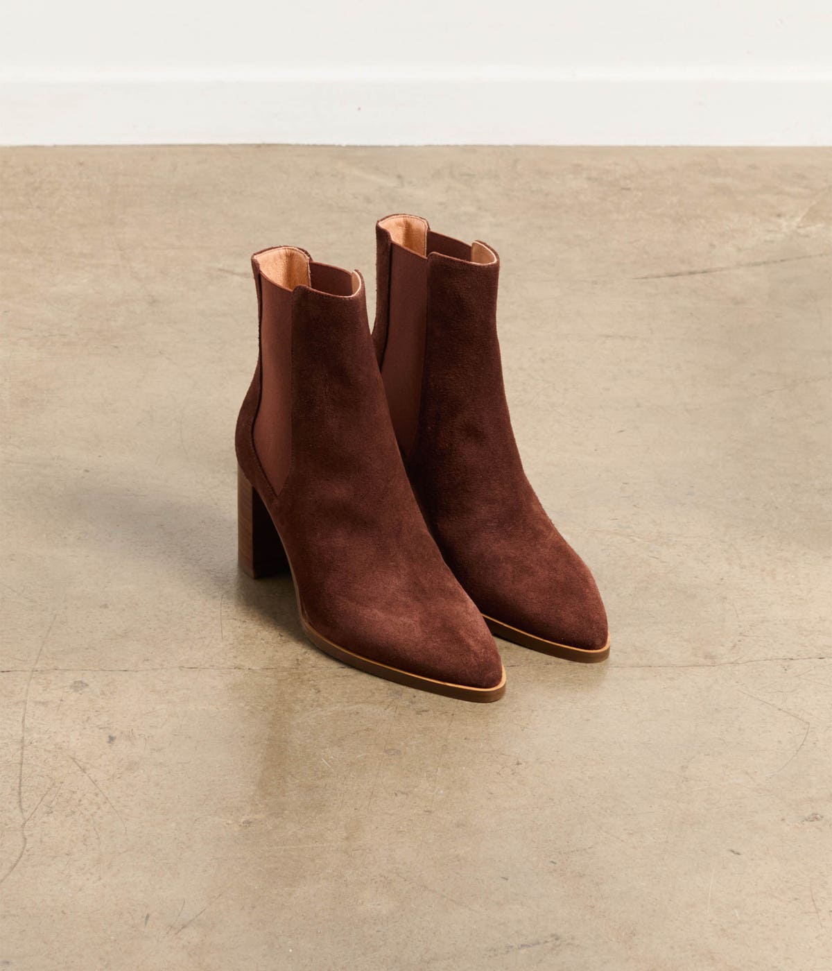BOOTS À TALON LUDIVINE ACAJOU